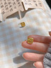 中國黃金（CHINA GOLD）四葉草黃金耳釘女足金小方糖耳環(huán)純金七夕情人節(jié)禮物送女友老婆 方形耳釘約2.7g【甄選禮盒】 曬單實(shí)拍圖