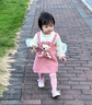 G.DUCKKIDS小黃鴨女童套裝夏裝兒童連衣裙3女寶寶公主裙5女孩假兩件背帶裙子 粉紅色 90 尺碼1~2歲【 80-90cm】 曬單實(shí)拍圖