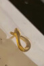 周六福18K黃金耳釘女生肖蛇彩金耳飾 七夕情人節(jié)生日禮物C0914076 一對 曬單實拍圖