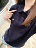 Teenie Weenie Men小熊男裝毛衣秋冬新款肌理感翻領(lǐng)簡(jiǎn)約復(fù)古短袖針織衫 藏青色 XL 180 曬單實(shí)拍圖