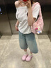 魯雅爾復(fù)古淺色直筒牛仔褲女裝夏季新款高腰顯瘦七分褲大碼寬松闊腿褲子 懷舊藍(lán) L 曬單實拍圖