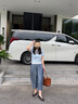 旅途原品ltyp 100%亞麻立體O型九分褲 慵懶文藝秋季寬松休閑褲女 丹寧藍 M 曬單實拍圖