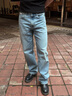 Calvin KleinJeans【明星同款復(fù)刻90系列】25春夏男ck復(fù)古直筒牛仔褲4RB700G RJJ-牛仔淺藍(lán) 30 曬單實(shí)拍圖