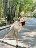蜜樂奇JK制服女水手服套裝學(xué)院風(fēng)清新溫柔綠色夏季學(xué)生裝小眾顯瘦套裝裙 奶油杏上衣+青茉綠半裙套裝 M 【建議95-105斤】 曬單實(shí)拍圖