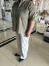 啄木鳥媽媽套裝50歲洋氣衣服女裝苧麻40歲中年女裝夏時尚洋氣母親節(jié)禮物 豆綠色上衣+麻色褲子 XL 125-140斤左右 曬單實拍圖