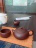 洛湘宜興紫砂壺純手工名家尹文倩功夫茶壺茶具套裝泡茶壺扁西施壺禮品 扁西施全家福高檔套裝 260ml 曬單實拍圖