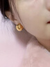 勛月黃金球球耳釘大款時(shí)尚氣質(zhì)圓球耳飾女999足金耳環(huán)簡(jiǎn)約大方520禮物 12mm黃金球球耳釘一對(duì)2.62克 曬單實(shí)拍圖