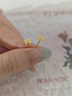 中國黃金（CHINA GOLD）朱瑾花黃金耳釘女999足金耳飾生日七夕情人節(jié)禮物送女朋友老婆 足金耳釘+玫瑰禮盒 曬單實拍圖