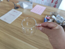 茶皇子茶杯玻璃品茗杯高硼硅耐熱純手工制作透明小水杯帶把手喝茶品杯 透明6杯+杯架 曬單實(shí)拍圖