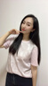 韋小寶25夏重磅薄款杭州桑蠶絲短袖正肩t恤真絲輕奢高級(jí)感上衣女 粉色 L 曬單實(shí)拍圖