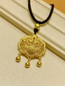可穎黃金項(xiàng)鏈金包銀吊墜實(shí)心平安鎖福牌轉(zhuǎn)運(yùn)珠長(zhǎng)命鎖吊墜送女友禮物 金1克-總重約14克-福字平安鎖 曬單實(shí)拍圖