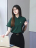 德景天中國移動t恤定制工作服polo衫夏季手機店營業(yè)廳文化衫短袖印logo 【精仿長絨棉】淺蘭色【默認無圖案】 2XL 曬單實拍圖