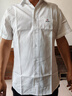真維斯（JEANSWEST）短袖襯衫男士夏季薄款韓版潮流修身商務(wù)冰絲休閑半袖襯衣棉質(zhì)春秋 白色 2XL 曬單實(shí)拍圖