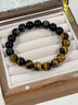 中國(guó)黃金CHINA GOLD招財(cái)金曜石手串男士轉(zhuǎn)運(yùn)珠虎眼石手鏈生日禮物送男友老公結(jié)婚紀(jì)念 招財(cái)虎眼石金曜石手串-10n 曬單實(shí)拍圖