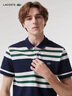 LACOSTE法國鱷魚(yú)男裝春夏簡(jiǎn)約休閑拼色條紋短袖Polo衫|PH3839 291/墨綠/白色 2XL (185) 7 曬單實(shí)拍圖