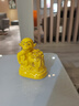 陶瓷猴子擺件黃色十二生肖補角招財吉祥物風(fēng)水鎮宅客廳工藝裝飾品 款式一  黃瓷描金款1件 曬單實(shí)拍圖