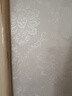 纖纖無紡加厚防水防潮自粘客廳臥室貼紙店鋪裝修帶膠墻紙家居膜紙壓紋墻紙 米白色 一卷3平方-61CMX5M 曬單實(shí)拍圖
