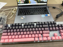 羅技（Logitech）K845機械鍵盤 有線鍵盤 辦公電腦打字鍵盤  電競游戲發(fā)光全尺寸個性化定制鍵帽 K845青軸+黑莓透光鍵帽+桌墊 曬單實拍圖