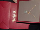 老鳳祥和田玉吊墜納財福貓銀項鏈女生教師節(jié)禮物送老師女朋友生日老婆 納財福貓項鏈*品牌禮盒 曬單實拍圖