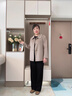 恒源祥高端雙面羊絨大衣女小個(gè)子媽媽秋冬季新款100純羊毛呢外套短款 羊絨原色 L 100-110斤 曬單實(shí)拍圖