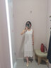 熱風(fēng)無(wú)袖連衣裙女2025年夏季新款女士浪漫蕾絲休閑親膚裙子 04白色 S 曬單實(shí)拍圖