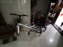 霍約斯德國(guó)折疊自行車(chē)超輕便攜20寸22男女式成人變速免安裝小型腳踏單車(chē) 白色/單速/鋼制車(chē)輪【無(wú)減震】  22英寸 曬單實(shí)拍圖