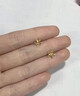 中國(guó)黃金（CHINA GOLD）小桃花黃金耳釘女款花朵足金耳飾品針情人節(jié)生日禮物送女友老婆 【今/次日達(dá)】桃花耳釘 約0.5g 曬單實(shí)拍圖