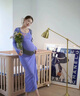 安美寶孕婦專用托腹帶中晚期防下墜隱形腰托夏季透氣孕晚期腹部支撐背帶 【灰色M碼】適合腹底圍90-110cm 曬單實(shí)拍圖