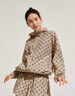波司登（BOSIDENG）【斷碼清倉】奧萊防曬衣女時(shí)尚潮流老花連帽UPF80+外套 米底字母9384 M 165/88A 曬單實(shí)拍圖