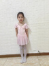 舞東方兒童舞蹈服女童夏季短袖考級練功服幼兒芭蕾舞裙中國舞跳舞舞蹈裙 藕粉色 130 (高120-130cm 重38-43斤) 曬單實(shí)拍圖