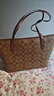 蔻馳（COACH）【官方授權(quán)店】奢侈品女包ZIP30系列托特包單肩手提包送女友禮物 4455IME74卡其棕色配色 曬單實(shí)拍圖