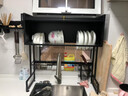 坤奉碗碟收納架廚房多功能碗筷餐具柜放碗架家庭用小型雙層瀝水架 黑色雙層【碳鋼基礎(chǔ)款】 曬單實(shí)拍圖