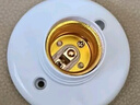 e27螺口燈座耐高溫?zé)纛^吸頂式專用led燈泡螺紋防水燈口家用圓形座 平裝圓型小燈座1個(gè)（E27螺口） 曬單實(shí)拍圖