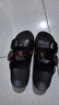 Melissa梅麗莎25新品COZY女小可厚底拖鞋雙根帶休閑外穿拖鞋36158 黑色/玳瑁色 38 曬單實(shí)拍圖