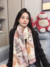 吳蠶里薄款絲巾女新款女士羊絨空調(diào)房披肩外搭高級感夏季 清風(fēng)掠影-柔粉(80支純羊毛) 曬單實(shí)拍圖