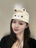 時(shí)鳥(niǎo)月子發(fā)帶夏季薄款孕婦頭帶月子帽夏天空調房產(chǎn)婦大頭圍產(chǎn)后外出 【小熊發(fā)帶】奶白色 曬單實(shí)拍圖