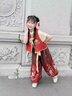 喵喵家六一兒童節(jié)哪吒服套裝舞蹈演出服男童女孩表演服裝哪吒cosplay服 新款哪吒【短袖】三件套【上衣+褲子+馬甲】 110 cm 曬單實拍圖
