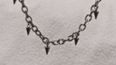 逐青新款鈦鋼流蘇鉚釘項鏈男潮朋克嘻哈頸鏈小眾設計冷淡風(fēng)男鎖骨鏈女 流蘇鉚釘項鏈A款 短款約45cm 曬單實(shí)拍圖