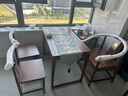 歐佳豪烏金木茶桌椅組合陽臺小戶型新中式家用泡茶幾套裝一體辦公喝茶桌 1米素茗+1皇冠椅+2月牙椅+1邊柜 曬單實拍圖