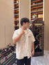 安初夏高級感短袖襯衫男生套裝夏季2025新款休閑外套衣服三件套酷帥穿搭 灰色+白短T+牛仔褲藍【3件套】 XL 建議120-140斤 曬單實(shí)拍圖
