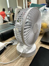 Hulker 大扇面桌面小風(fēng)扇USB可充電臺(tái)式辦公室學(xué)生宿舍床頭大風(fēng)力便攜電風(fēng)扇 升級(jí)七葉羽靜音風(fēng)扇 6寸插電款 曬單實(shí)拍圖