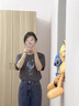 FOX.G純棉短袖t恤女新款2025圓領(lǐng)打底衫夏季女裝衣服半袖純欲正肩上衣 純棉月亮魚印花t恤深灰色 XL 【建議125-140斤】 曬單實(shí)拍圖