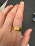 中國黃金（CHINA GOLD）足金古法平安無事戒指黃金素圈指環(huán)寬七夕情人節(jié)禮物送女朋友老婆 【京速達】足金戒指【14號】約1.5-1.6g 曬單實拍圖