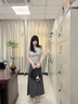歐貝汐深灰色半身裙女2025夏季早秋中長款包臀魚尾裙長裙女士遮腿粗半裙 深灰色 M 曬單實(shí)拍圖