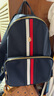 TOMMY HILFIGER【七夕禮物】Tommy25秋冬女裝輕便休閑通勤拼色織帶雙肩背包04112 藏青色DW6 OS 曬單實拍圖
