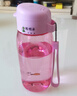 特百惠（Tupperware）樂趣550ML塑料杯男女學(xué)生大容量運(yùn)動(dòng)水杯子七夕情人節(jié)禮物 柔蜜粉 曬單實(shí)拍圖