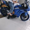 HKDA兒童電動(dòng)摩托車玩具3-12歲超大款杜卡迪可坐雙人可騎充電玩具車 藍(lán)色標(biāo)配+腳踩加速小電 曬單實(shí)拍圖