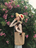 CharisKitty【高圓圓同款】小c&k草編托特包女2025新款編織包單肩包七夕禮物 CK女包-卡其色【送女友老婆走心】 曬單實(shí)拍圖