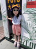 真維斯童裝女童短褲夏季兒童夏裝2025年新款褲子洋氣女孩五分褲外穿薄款 【100%純棉短褲】紫/紫花兔K 140 曬單實(shí)拍圖