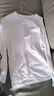 戰浩【2件】純棉長(cháng)袖T恤男春秋圓領(lǐng)純色中青年寬松大碼打底衫重磅秋衣 白色+白色 5XL 建議【195-210斤】 曬單實(shí)拍圖